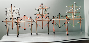 5 human pelvis biotensegrity models by Fernando Tejero of Artefactpro. See https://artefactpro.com